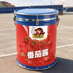 Drum-shaped tomato sauce